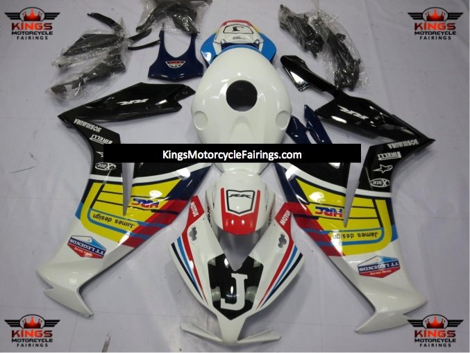 White, Black, Yellow, Red & Blue TT Legends Fairing Kit for a 2012, 2013, 2014, 2015 & 2016 Honda CBR1000RR motorcycle