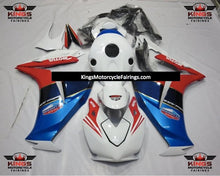 White, Blue and Red TT Legends Race Fairing Kit for a 2012, 2013, 2014, 2015 & 2016 Honda CBR1000RR motorcycle