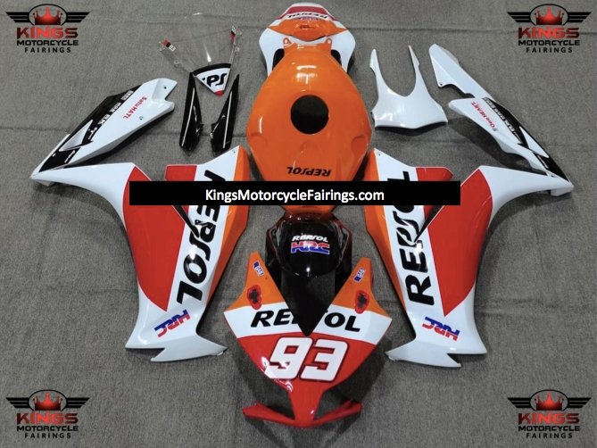 White, Orange and Red Repsol Fairing Kit for a 2012, 2013, 2014, 2015 & 2016 Honda CBR1000RR motorcycle