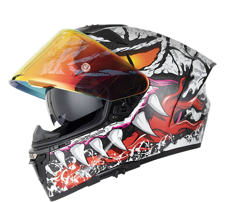 White Dragon RHKC Motorcycle Helmet from KingsMotorcycleFairings.com