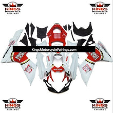 Suzuki GSXR600 (2011-2023) White, Red & Gold Lucky Strike Fairings at KingsMotorcycleFairings.com