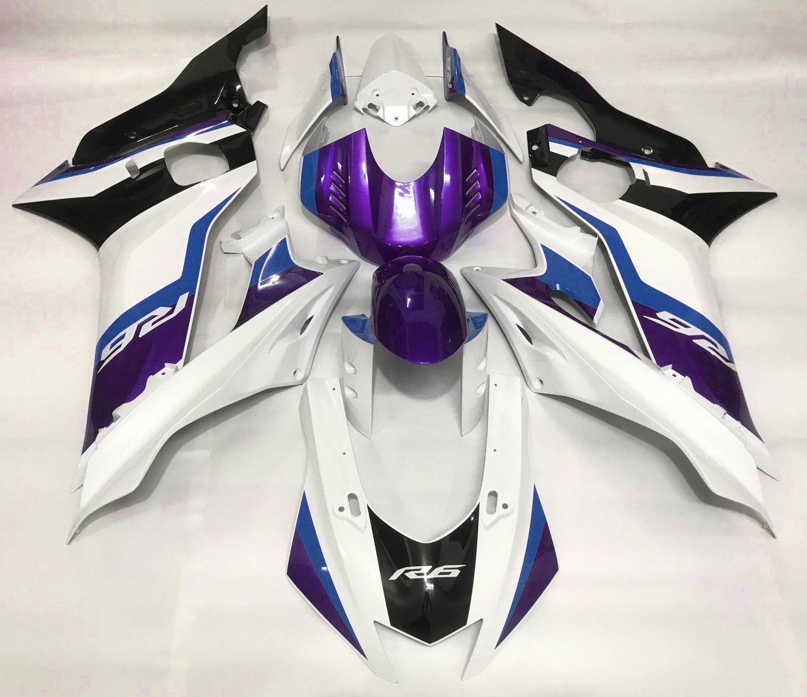 YAMAHA R6 Fairings (2017-2022) White, Purple, Blue, Black at KingsMotorcycleFairings.com