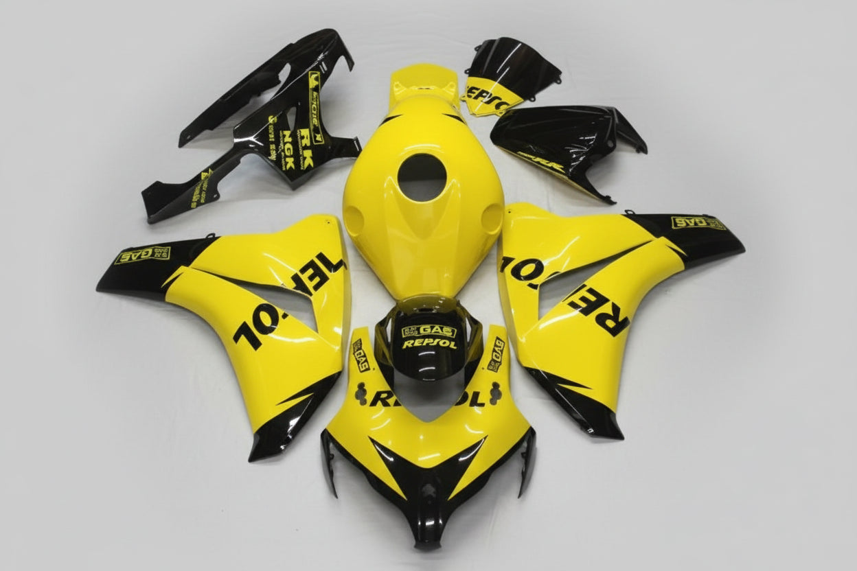 Honda CBR1000RR Fairings (2008-2011) Yellow, Black Repsol Fairings at KingsMotorcycleFairings.com