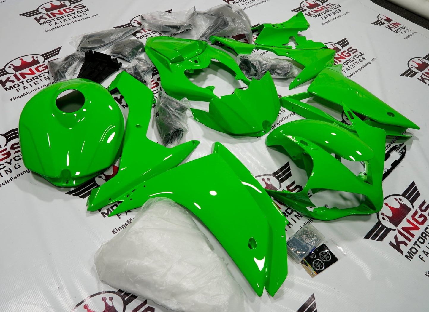 Yamaha YZF-R1 (2007-2008) Lime Green Fairings at KingsMotorcycleFairings.com