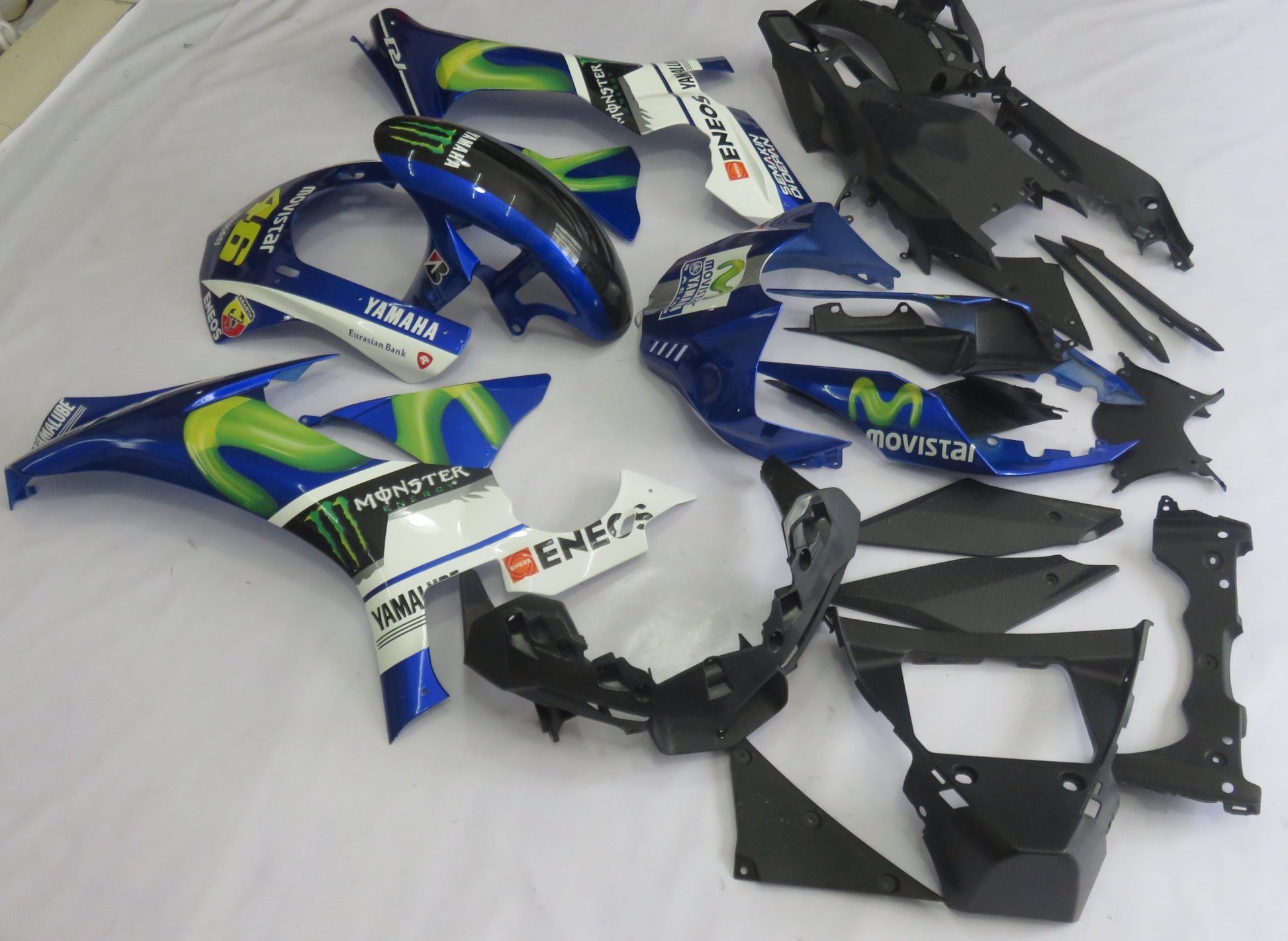 Blue Movistar Fairing Kit for a 2015, 2016, 2017, 2018 & 2019 Yamaha YZF-R1 motorcycle
