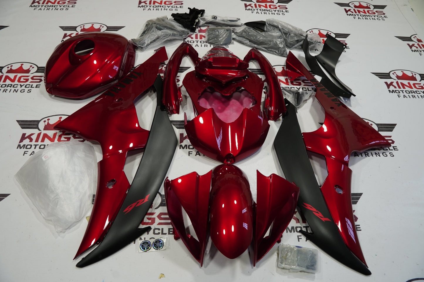 Yamaha YZF-R6 (2008-2016) Candy Apple Red & Matte Black Fairings