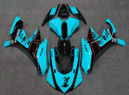 Yamaha R1 Fairing Kit (2020-2025) Turquoise Blue, Black, Red at KingsMotorcycleFairings.com