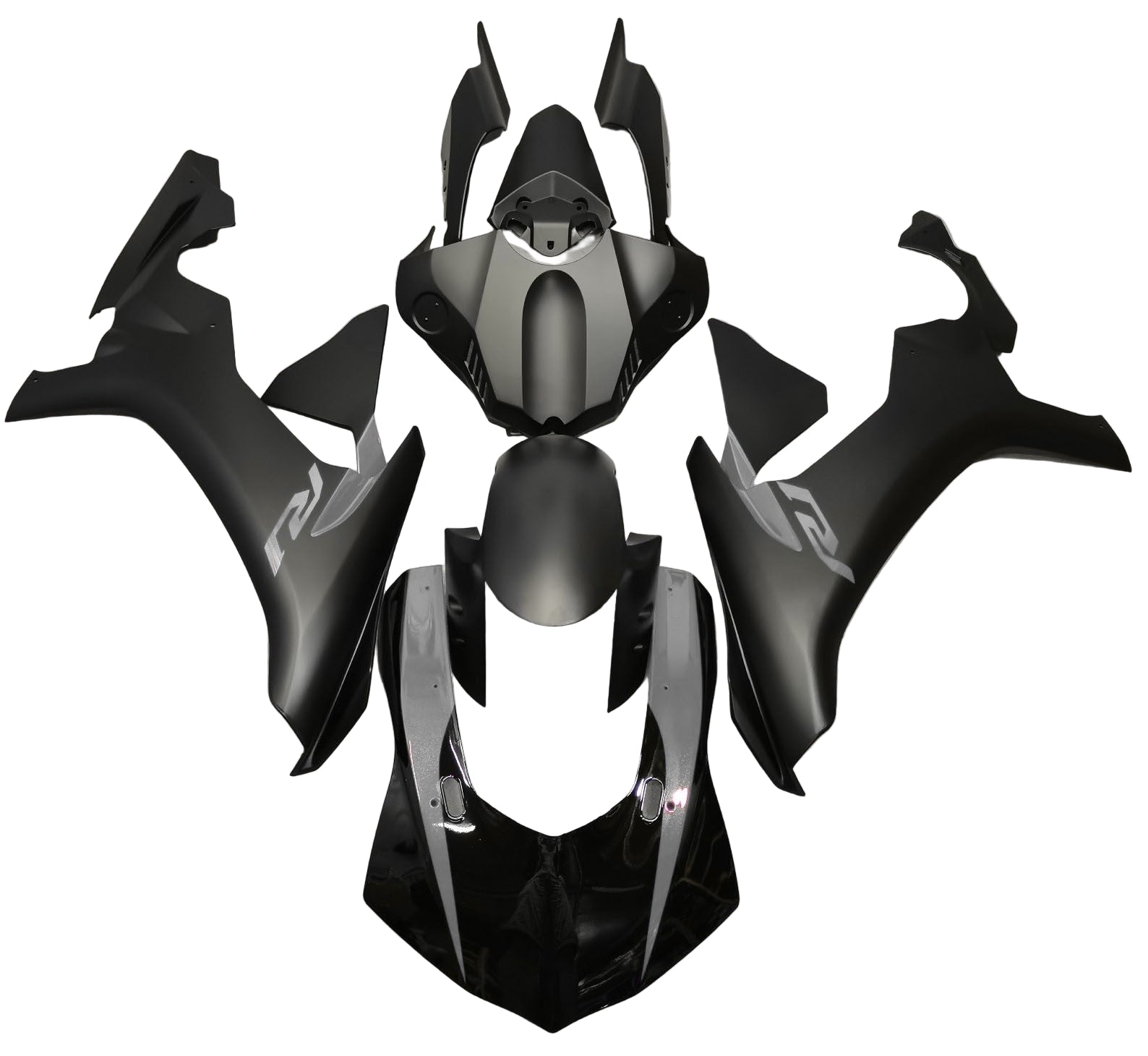 Yamaha R1 Fairings (2020-2025) Matte Black, Gloss Black, Nardo Gray at KingsMotorcycleFairings.com