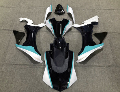 Yamaha YZF-R1 Fairings (2020-2025) Black, White, Teal Blue at KingsMotorcycleFairings.com