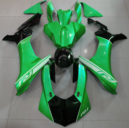 Yamaha YZF-R1 Fairings (2020-2025) Green, Black, White at KingsMotorcycleFairings.com