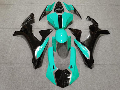 Yamaha YZF-R1 Fairings (2020-2025) Teal Blue, Black, Silver at KingsMotorcycleFairings.com