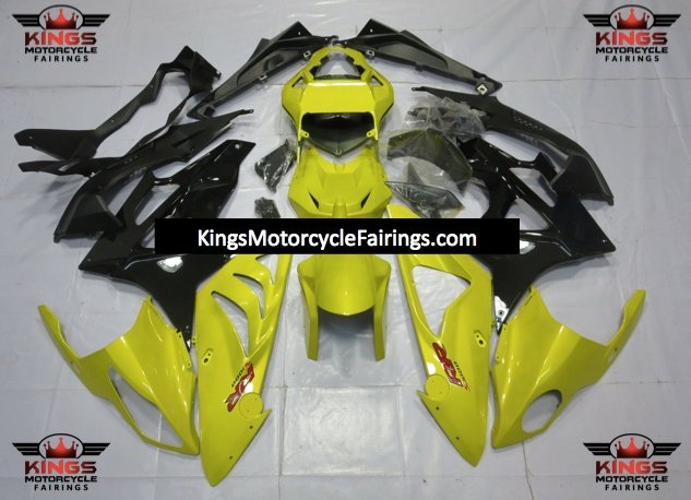 Yellow and Black Fairing Kit for a 2015 and 2016 BMW S1000RR motorcycle