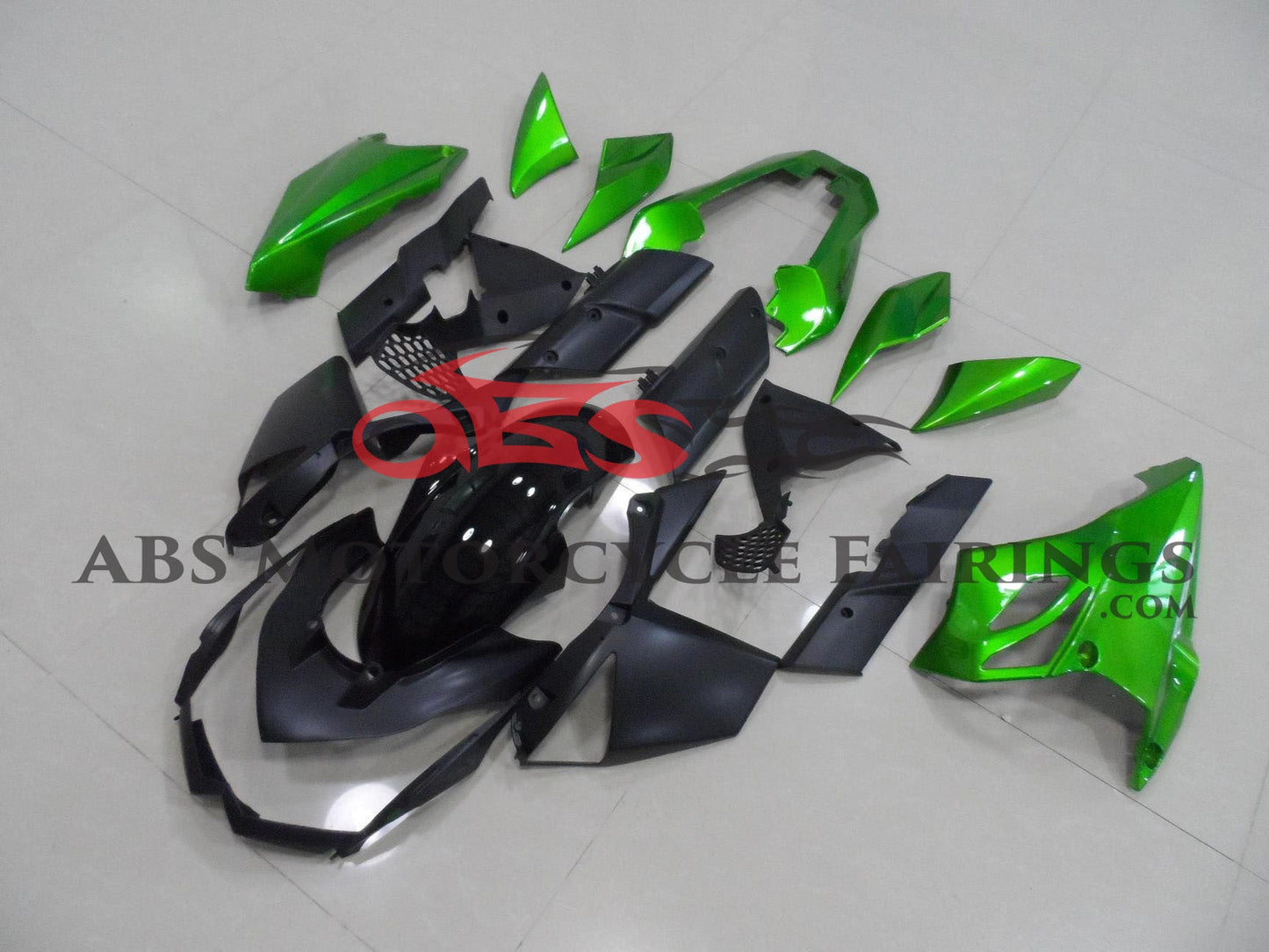 Fairing Kit for 2010-2013 Kawasaki Z1000 Matte Black & Green 