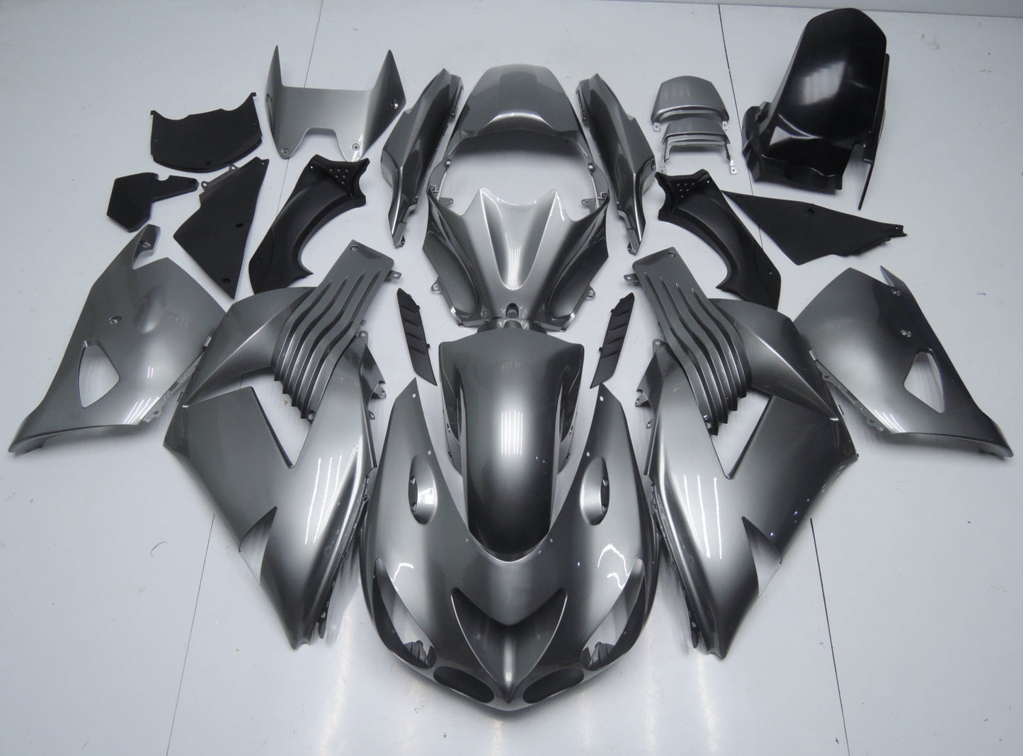 Gray Fairing Kit for a 2006, 2007, 2008, 2009, 2010 & 2011 Kawasaki Ninja ZX-14R motorcycle