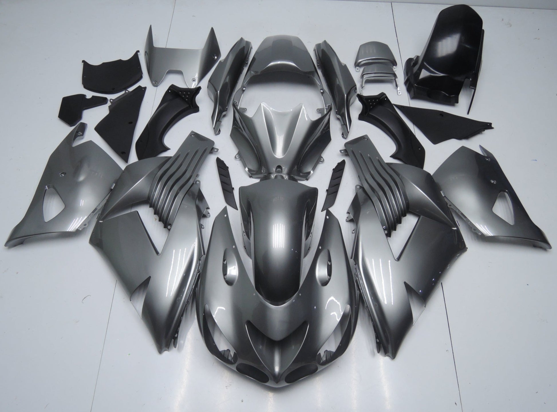 Gray Fairing Kit for a 2006, 2007, 2008, 2009, 2010 & 2011 Kawasaki Ninja ZX-14R motorcycle