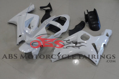 Kawasaki ZX6R 636 (2003-2004) White Fairings