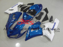Kawasaki ZX6R 636 (2005-2006) Blue & White Fairings