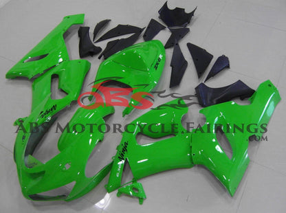 All Green Fairing Kit for a 2005 & 2006 Kawasaki ZX-6R 636 motorcycle