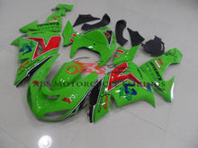 Kawasaki ZX6R 636 (2005-2006) Green & Red Neos Banca Fairings