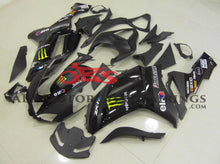 Black Monster Energy Fairing Kit for a 2007 & 2008 Kawasaki Ninja ZX-6R 636 motorcycle