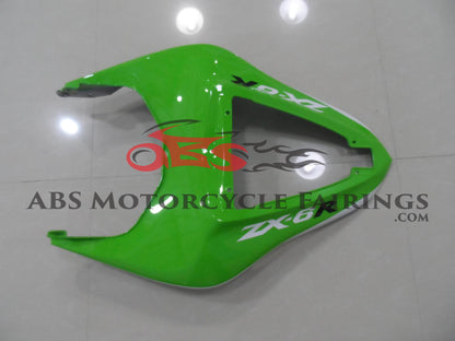 Green, Black and White Fairing Kit for a 2007 & 2008 Kawasaki Ninja ZX-6R 636 motorcycle
