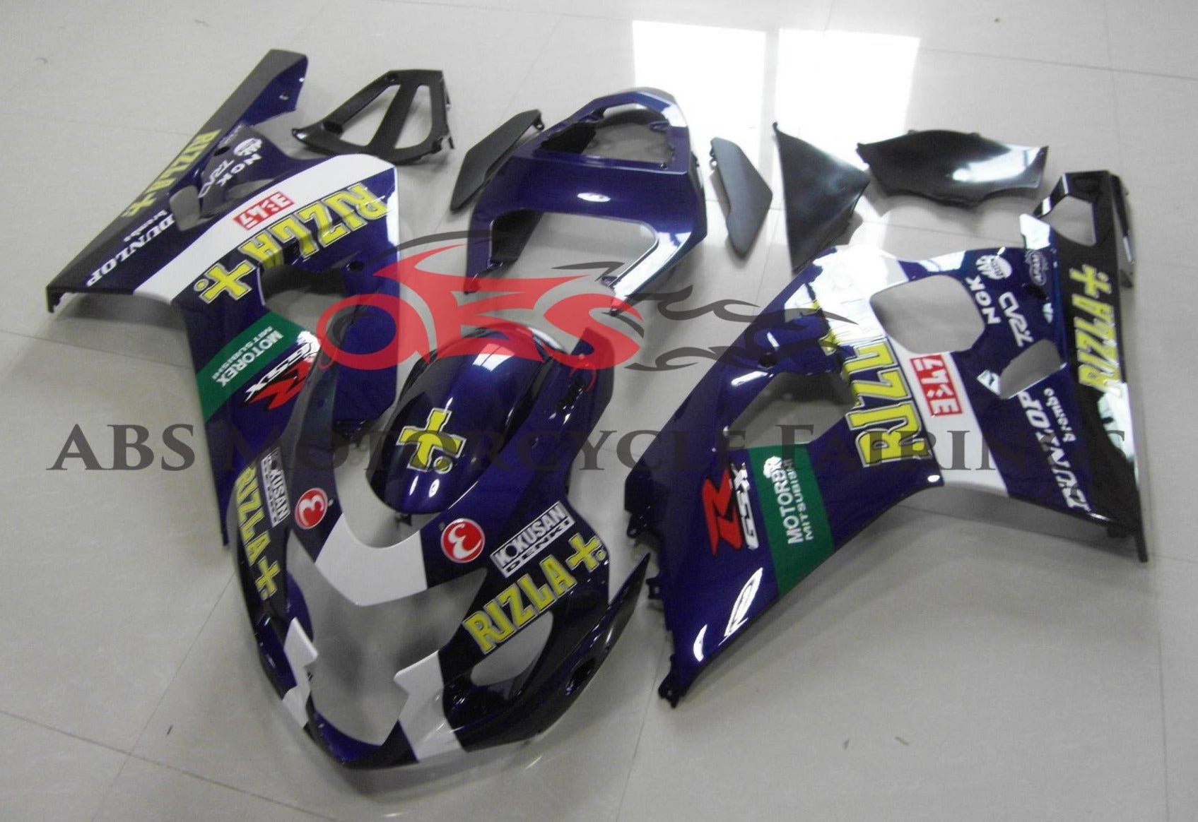 Dark Blue Rizla Fairing Kit for a 2004 & 2005 Suzuki GSX-R600 motorcycle